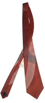 Corbata Donna Karan New York ladrillo rojo estampado nueva con etiquetas para hombre 57" Foto 1 de 4