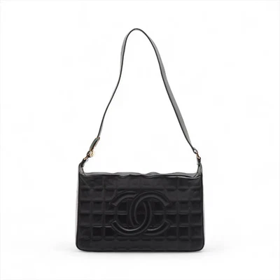 Chanel Chocolate Bar Lambskin Shoulder bag Black Gold Metal Fittings 8XXXXXX - Image 1 of 4