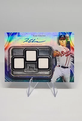 2025 Topps Sterling Tom Glavine AUTO Sterling Strikes  Relic /10 Atlanta Braves - Image 1 of 4