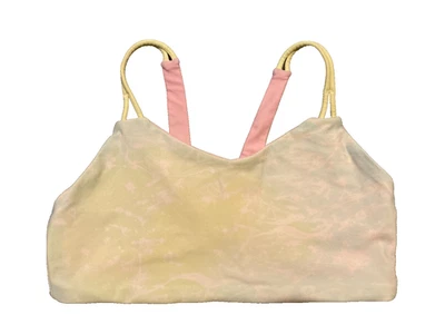 Top de bikini reversible para niñas Ivivva Coastal Tides rosa azul talla Est 8 Foto 1 de 4