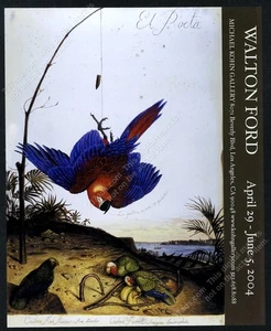 Walton Ford 2004 guacamayo rojo cubano loro arte galería de Los Ángeles exhibición anuncio impreso vintage - Imagen 1 de 7