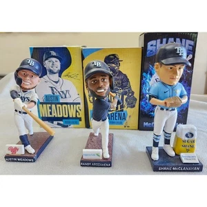 Lote 3 Tampa Bay Rays Bobblehead Sugar Shane Austin Meadows Randy Arozarena - Imagen 1 de 10