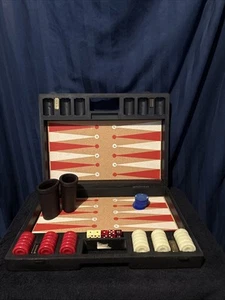 1973 PLEASANTIME GAMES BACKGAMMON SET & PLASTIC HARD CASE BY PACIFIC GAME S10 - Picture 1 of 13