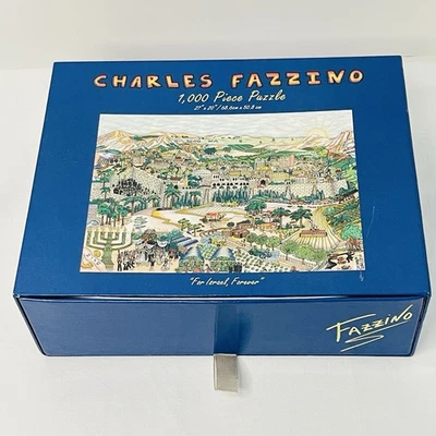 Charles Fazzino "For Israel, Forever" 1,000 Piece Puzzle 3-D Pop Art SEALED - Image 1 of 4
