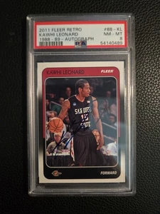 2011-12 Fleer Retro Kawhi Leonard #88KL Autographs PSA 8 Rookie RC - Bild 1 von 2