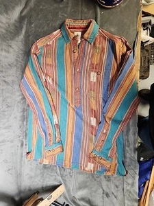 The Territory Ahead Popover Shirt Small Red Striped Aztec Tribal Pattern - Picture 1 of 7