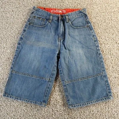 Pantalones Cortos De Colección Y2K Ecko Unltd Sueltos Hip Hop Patinador Grunge Jean Juveniles 14 Parches Foto 1 de 4