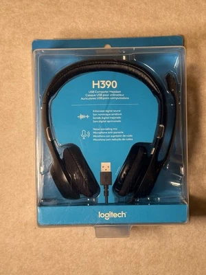 Logitech H390 USB Computer Headset Headphones, Noise Canceling Mic,NWT - Image 1 of 4