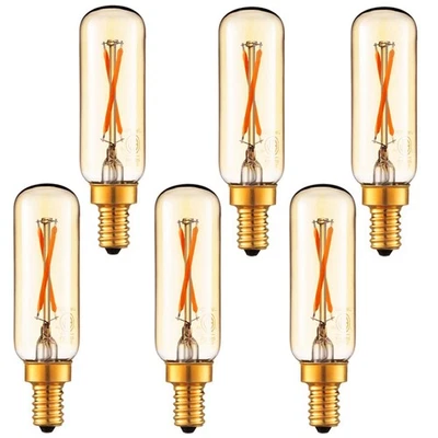 Dimmable T6 led Bulb 25W Candelabra led 2200K Amber 120lm 2W e12 T25 led Bulb... - Image 1 of 4