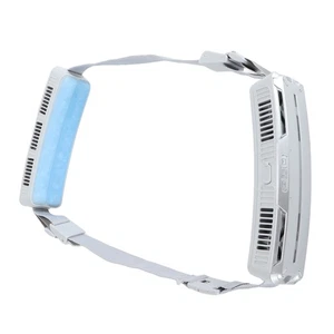 Silver Gray Wearable Waist Fan Multifunctional 3 Speeds Adjustable Ice Compr NEW - Picture 1 of 24