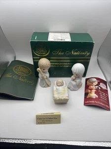 Precious Moments Miniature Nativity Set and Story Book Enesco Mary Joseph Jesus - Picture 1 of 10