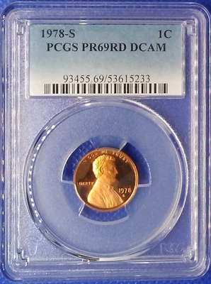 1978 S 1C Lincoln Cent Proof PCGS PR69RD DCAM - Image 1 of 2