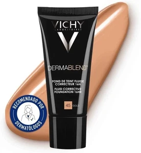 Vichy Dermablend Base Fluida Alta Cobertura 45 Gold 30 ml | 16h Duración | Acaba - Imagen 1 de 3