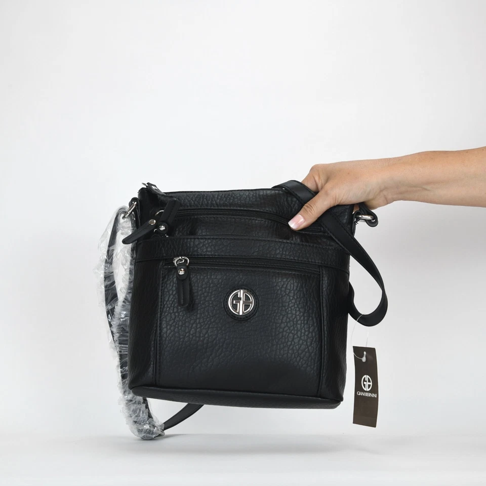 Giani Bernini Pebble Crossbody Handbag - Black (medium)