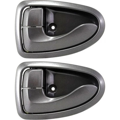 Interior Door Handle For 2003-2006 Hyundai Accent Set of 2 Front LH Gray Plastic - Image 1 of 4