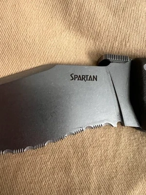 Navaja de bolsillo plegable Cold Steel Spartan dentada AUS10A con bloqueo 4,5" 21SS Foto 1 de 4