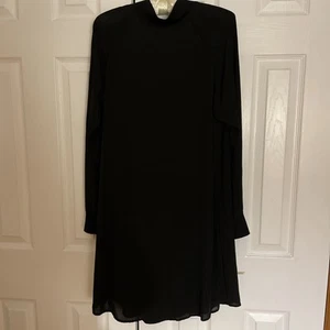 Theory Elegant Black Silk Dress Size 12 - Picture 1 of 15