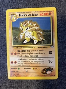 Brock’s SANDSLASH Pokémon TCG Trading Card - RARE - 23 /132 Gym Heroes - Picture 1 of 10