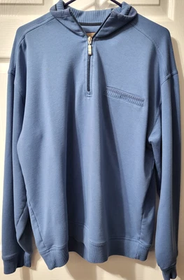 Tommy Bahama 18 Sudadera de Golf para Hombres Grande Azul 1/4 Cremallera Manga Larga Bolsillo Foto 1 de 4