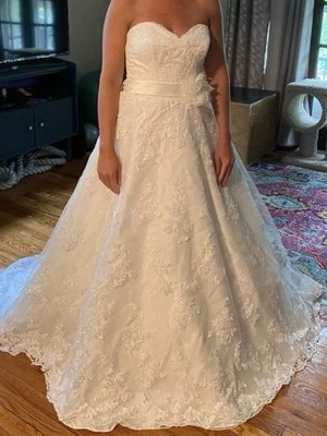 Свадебное платье без бретелек Mori Lee Sweetheart размер 6/8 - Изображение 1 из 4