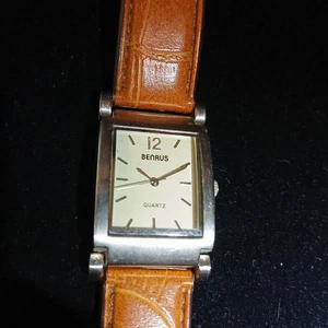 Vintage Herren Benrus PIM264BR braunes Armband Uhr, neue Batterie - Bild 1 von 6