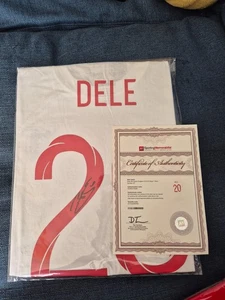 Dele Alli Signed England Style T-shirt Number 20 - Picture 1 of 1