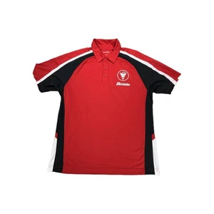 Bavarian Demon Sport Tek by Port Authority Polo Shirt Men's Large Red Black  - Picture 1 of 12