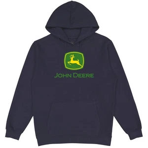 LP87228 - John Deere Herren Navy Moline TM PO Fleece Kapuze XL - Bild 1 von 1