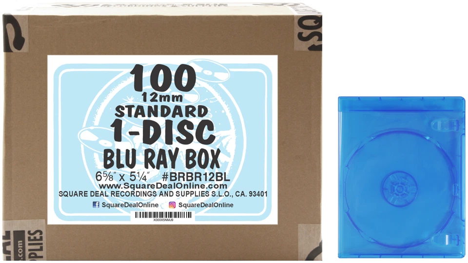 Square Deal Recordings & Supplies BRBR12BL Case - Blue