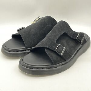 Dr. Martens Dayne Made In England Calf Suede Slide Monk Strap Sandals Sz 10 New