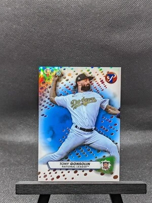 2023 Topps Pristine Tony Gonsolin Blue Refractor #42/75 Los Angeles Dodgers  - Image 1 of 2