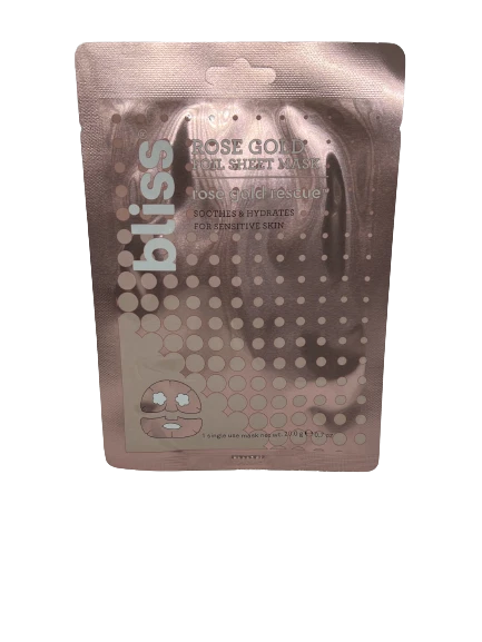 Bliss Foil Sheet Mask Rose Gold Rescue Single Use 20g - Image 1 of 1
