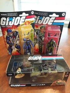 BRAND NEW G.I JOE LONZO, COBRA TROOPER, AND DUKE & V.A.M.P - Picture 1 of 4