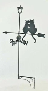 FRENCH style decorative weather vane black love cat GARDEN OUTDOOR NEW - Picture 1 of 1