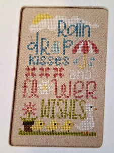 Raindrop Kisses - Flower Wishes - Ducks, Raindrops, Flower - Cross Stitch Chart - Picture 1 of 3