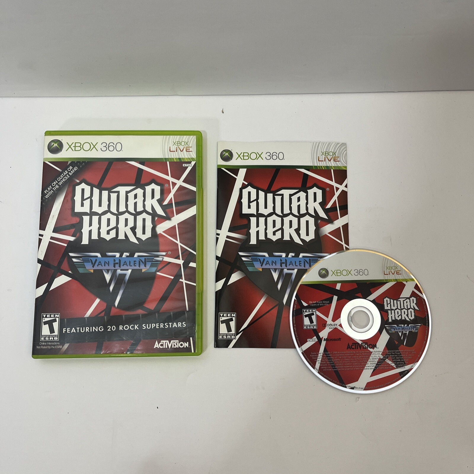 Faceplate Guitar Hero VAN HALEN Pour Xbox 360 - état Très Bon, Compatible Aussi PS3 Et Wii, Version PAL Française