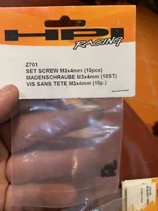 HPI Racing Z701 SET SCREW M3x4mm 6pcs 1.5MM HEX SOCKET RC CARS - Picture 1 of 3