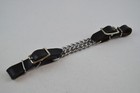 Western Kinnriemen Kinnkette mit Leder schwarz