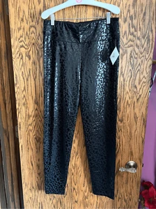 Schwarze Leopard Damen Leggings Gr. XL NEU - Bild 1 von 10