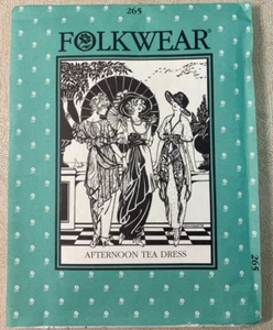 Folkwear #265 Edwardian Afternoon Tea Dress Sewing Pattern Sz XS-XL Uncut FF - Picture 1 of 4