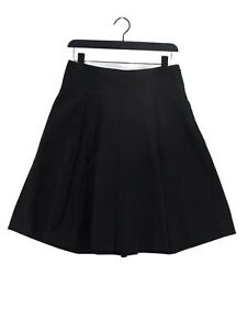 Gap Women's Midi Skirt UK 16 Black 100% Cotton Midi Pleated