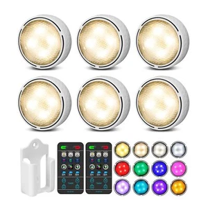 LED Puck Lights with Remote Control Battery Operated Wireless Closet Lights U... - Picture 1 of 6