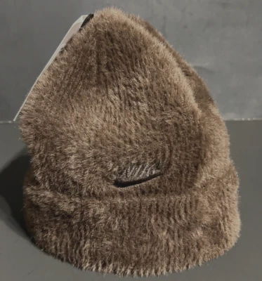 Унисекс взрослых NIKE SWOOSH FJ8688 Beanie крышка темно-коричневый искусственного меха OSFA зимняя шляпа - Изображение 1 из 4
