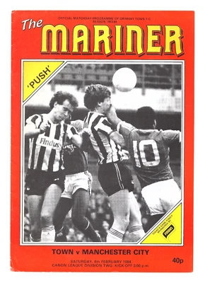Grimsby Town v Manchester City 1983-1984 Division Two 04/02/1984 - Image 1 of 2