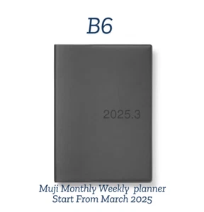 Muji planner  Monthly Weekly Schedule  B6 Dark gray Start from March 2025 - Picture 1 of 5