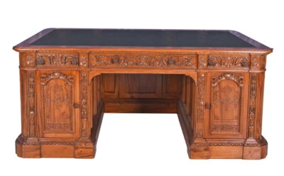 Präsidenten Schreibtisch XXL Mahagoni Massivholz Chefschreibtisch Resolute Desk - Bild 1 von 4