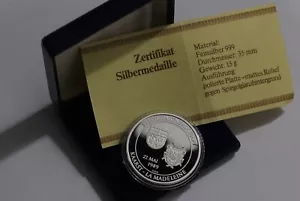 🧭 🇩🇪 DEUTSCHLAND REINES SILBER MEDAILLE PROOF JUMELAGE LA MADELEINE BOX + COA B71 #11 - Bild 1 von 5