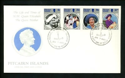 Postal History Pitcairn Islands FDC #253-256 Queen Elizabeth royalty 1985 - Image 1 of 2