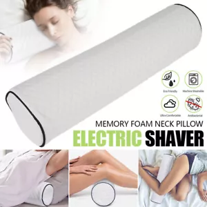 Memory Foam Pillow Cylindrical Neck Pain Relief For Neck Shoulder Ergonomic New - Picture 1 of 10