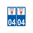 04 Châteauneuf-Val-Saint-Donat logo autocollant plaque stickers ville